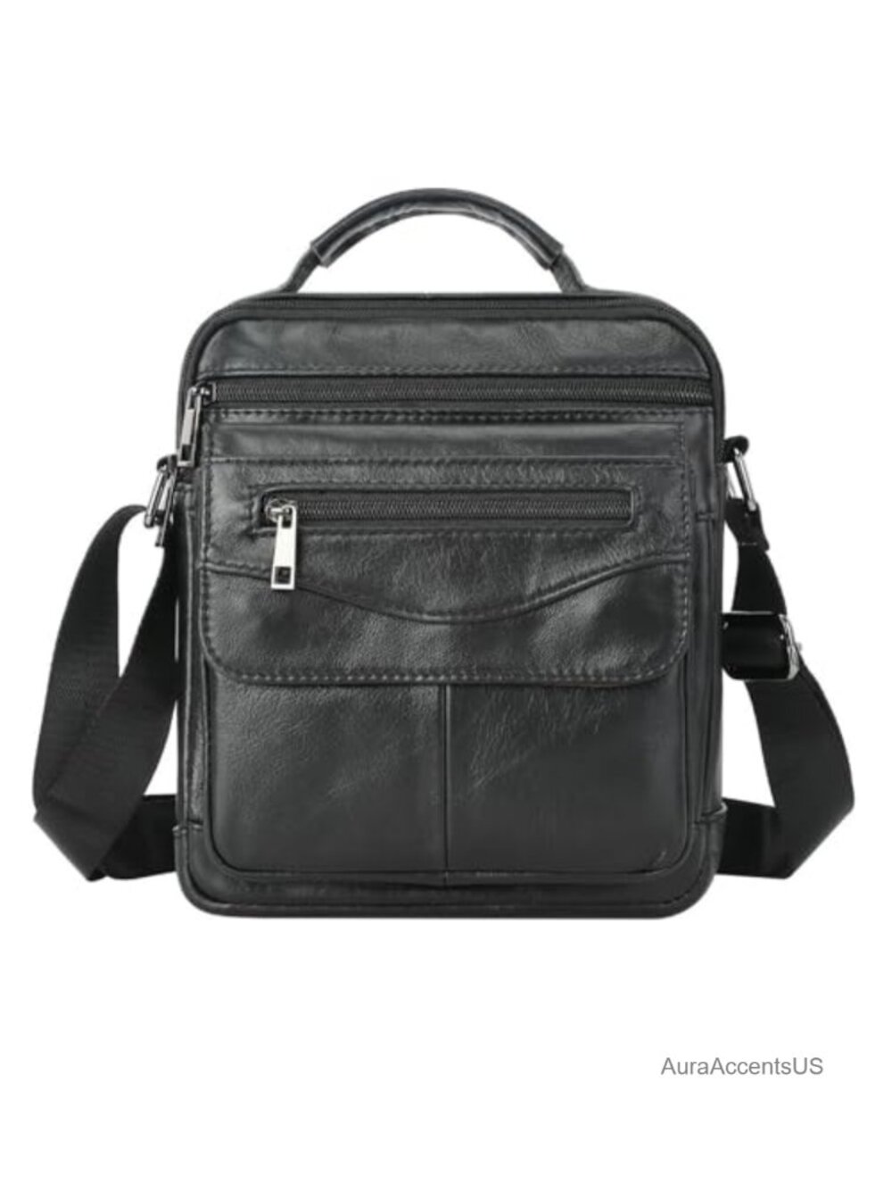 Genuine Leather Messenger Crossbody Bag Unisex Travel Work Business
